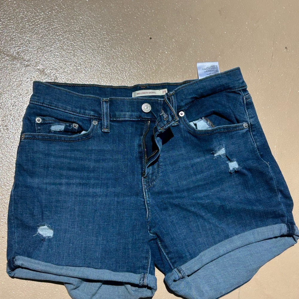 Levi's Dark Blue Jean Shorts